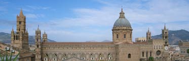 Die Kathedrale von Palermo aus der vierten  Terrasse gesehen